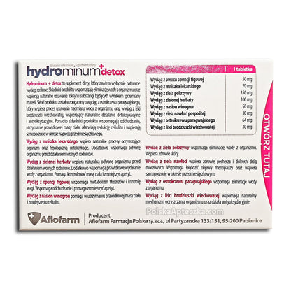 Hydrominum Detox, 30 tabletek, Aflofarm