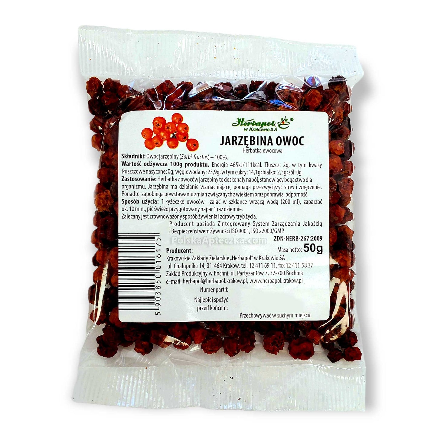 Jarzębina Owoc 50g, Herbapol