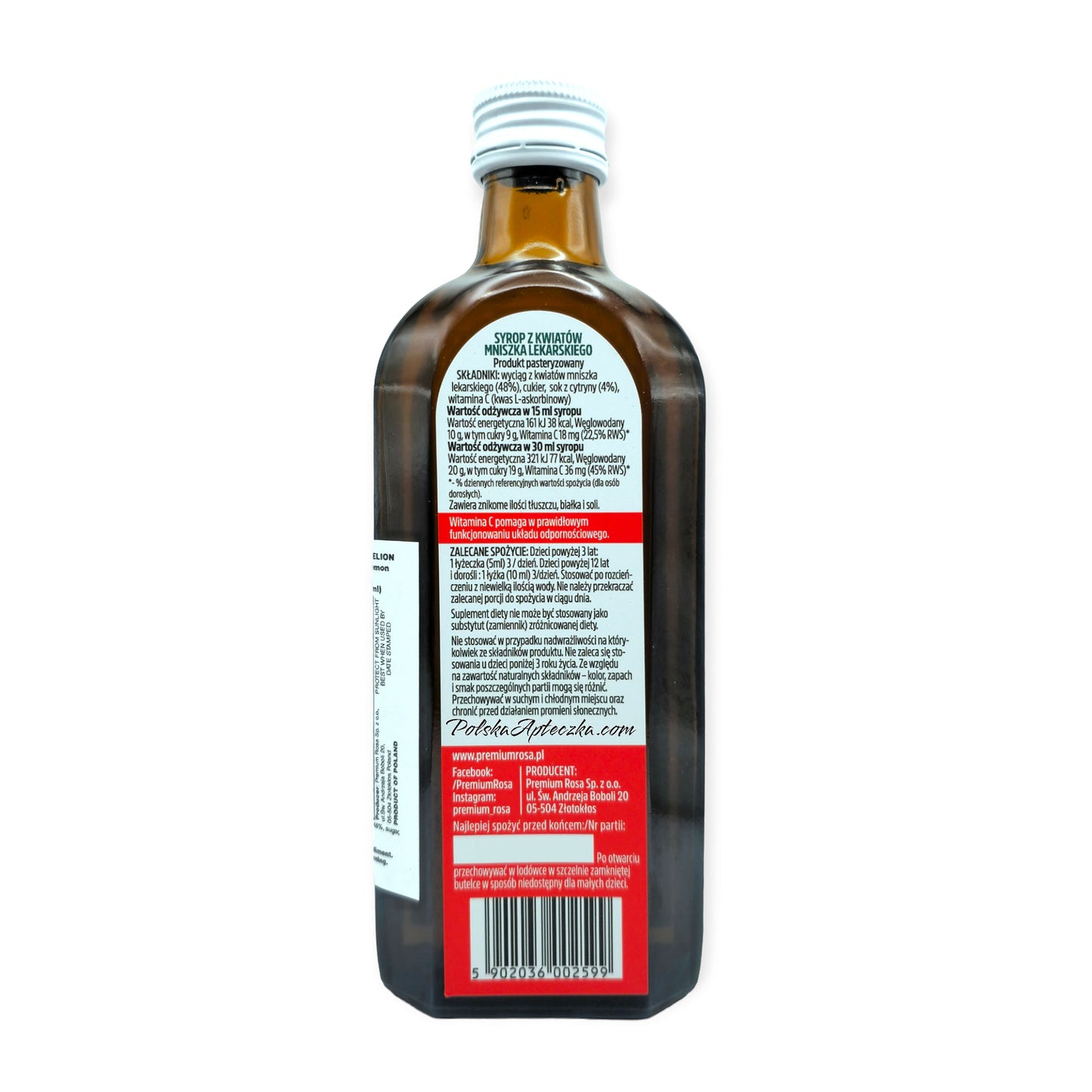 mniszek lekarski syrop 250ml