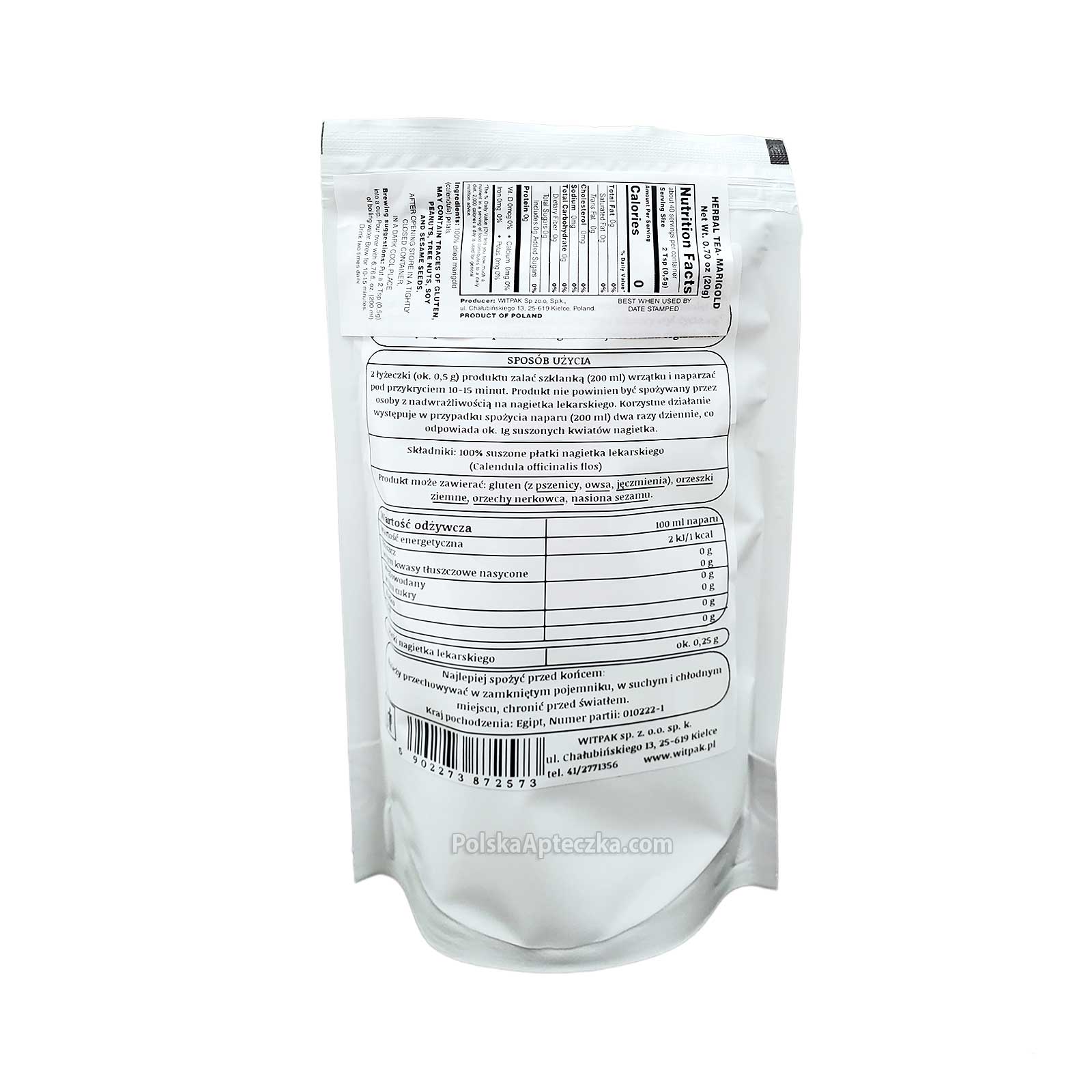 Nagietek Płatki | Calendula 20g Witpak