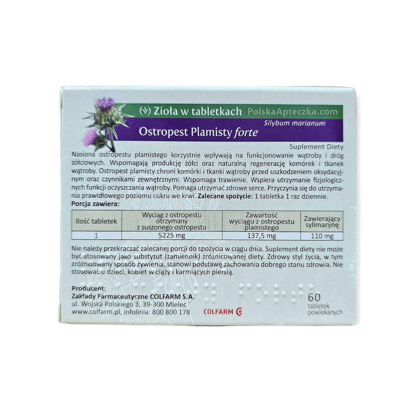 Ostropest Plamisty Forte 110mg