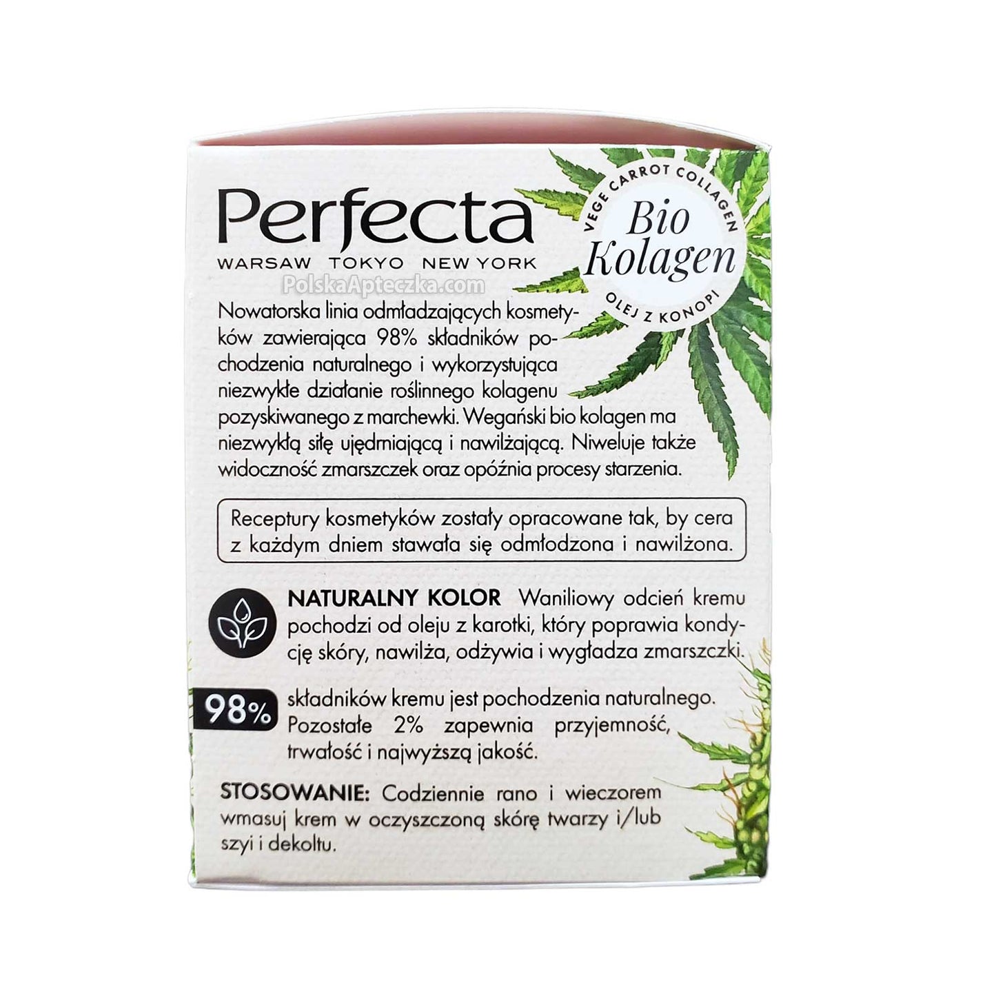 Perfecta, Bio Kolagen 50+ krem przeciwzmarszczkowy na dzien i noc, 50ml
