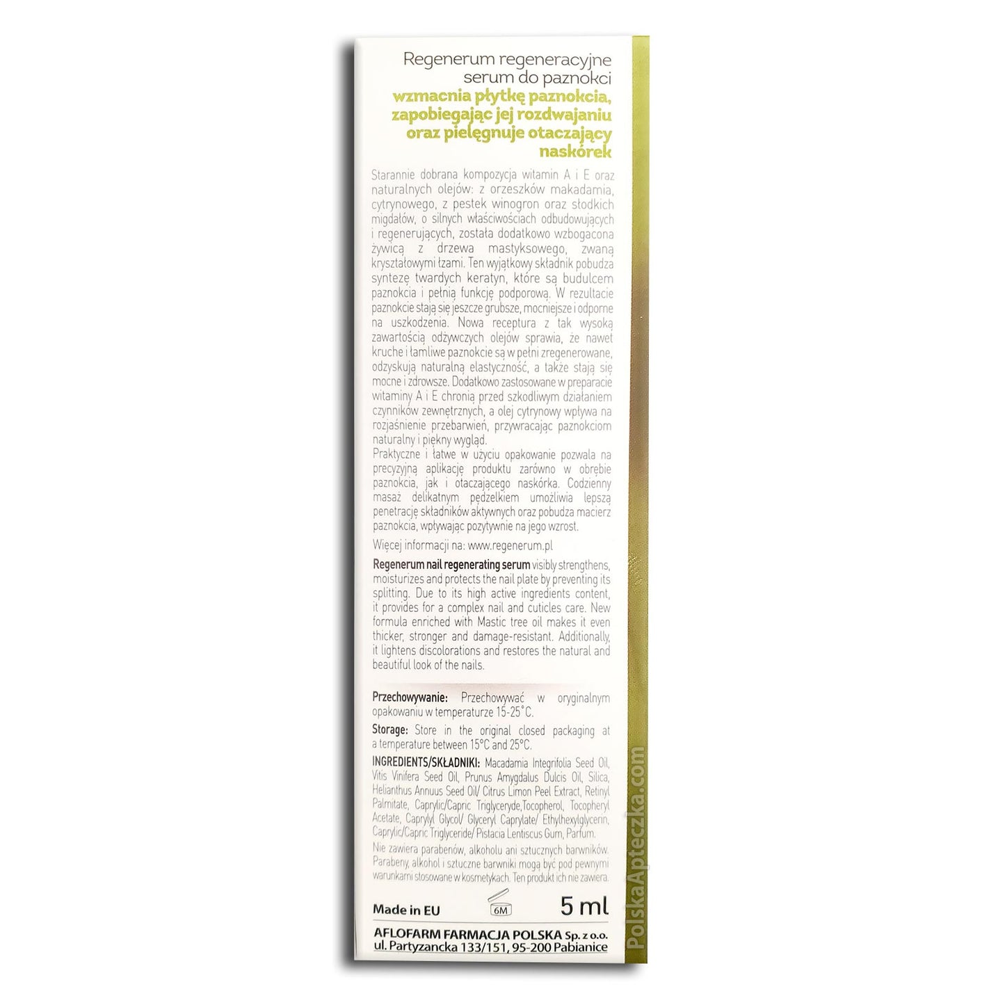 Regenerum, regeneracyjne serum do paznokci, 5ml