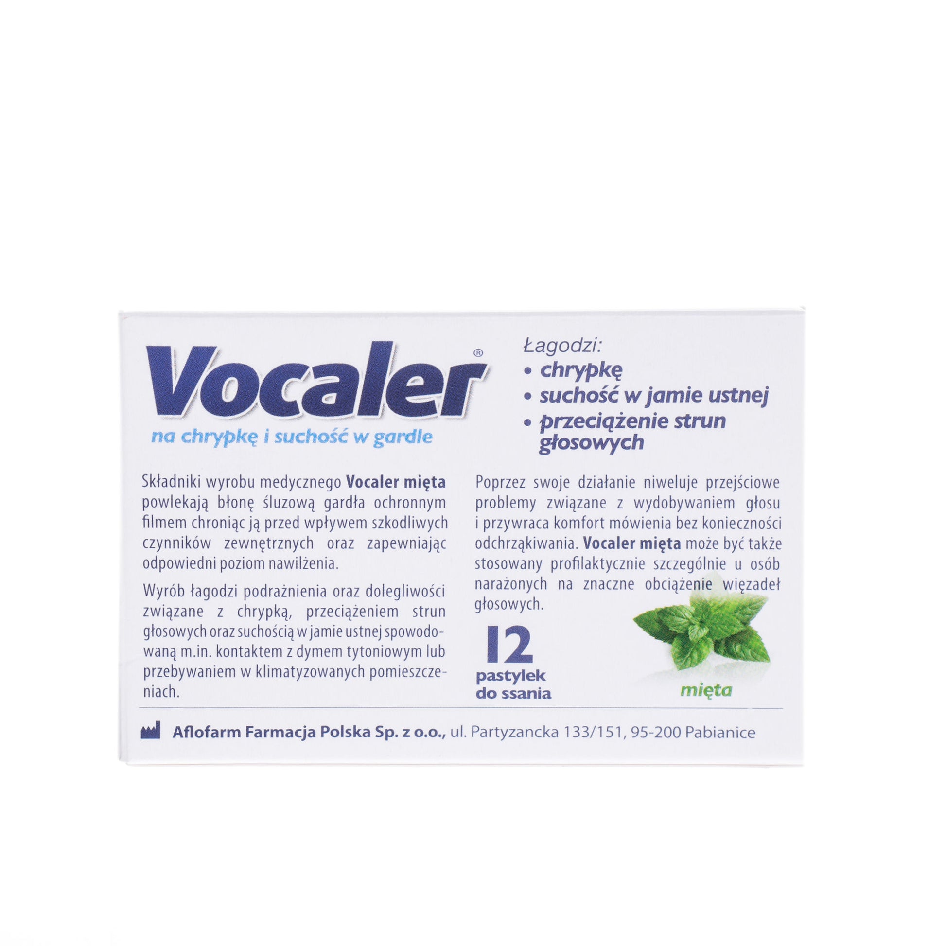 Vocaler 12 pastylek do ssania