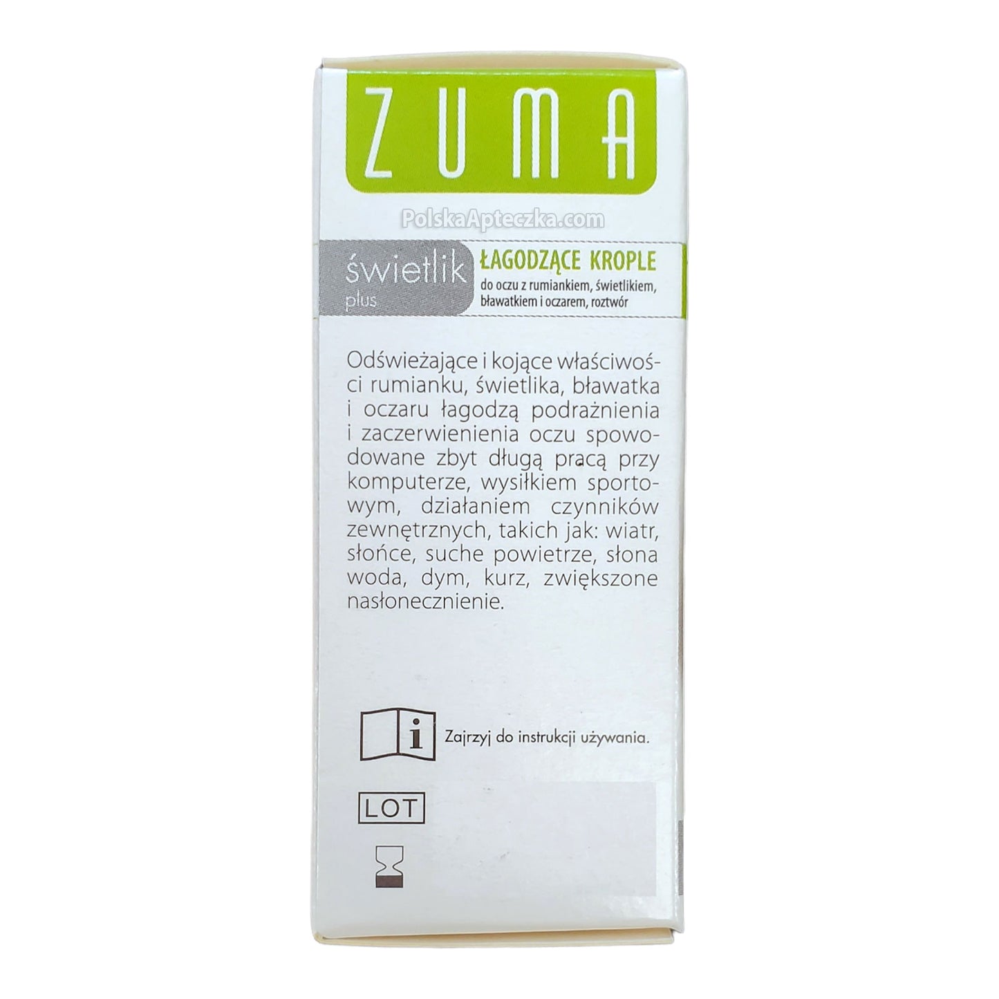 Zuma świetlik plus, łagodzące krople do oczu, 10 ml