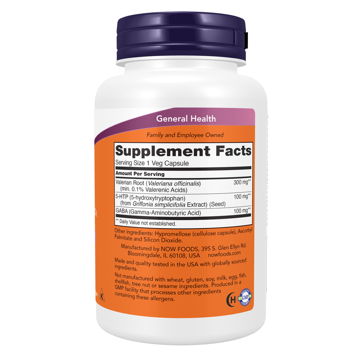 NOW Foods Sleep - 90 Veg Capsules – Right label / Etykieta producenta