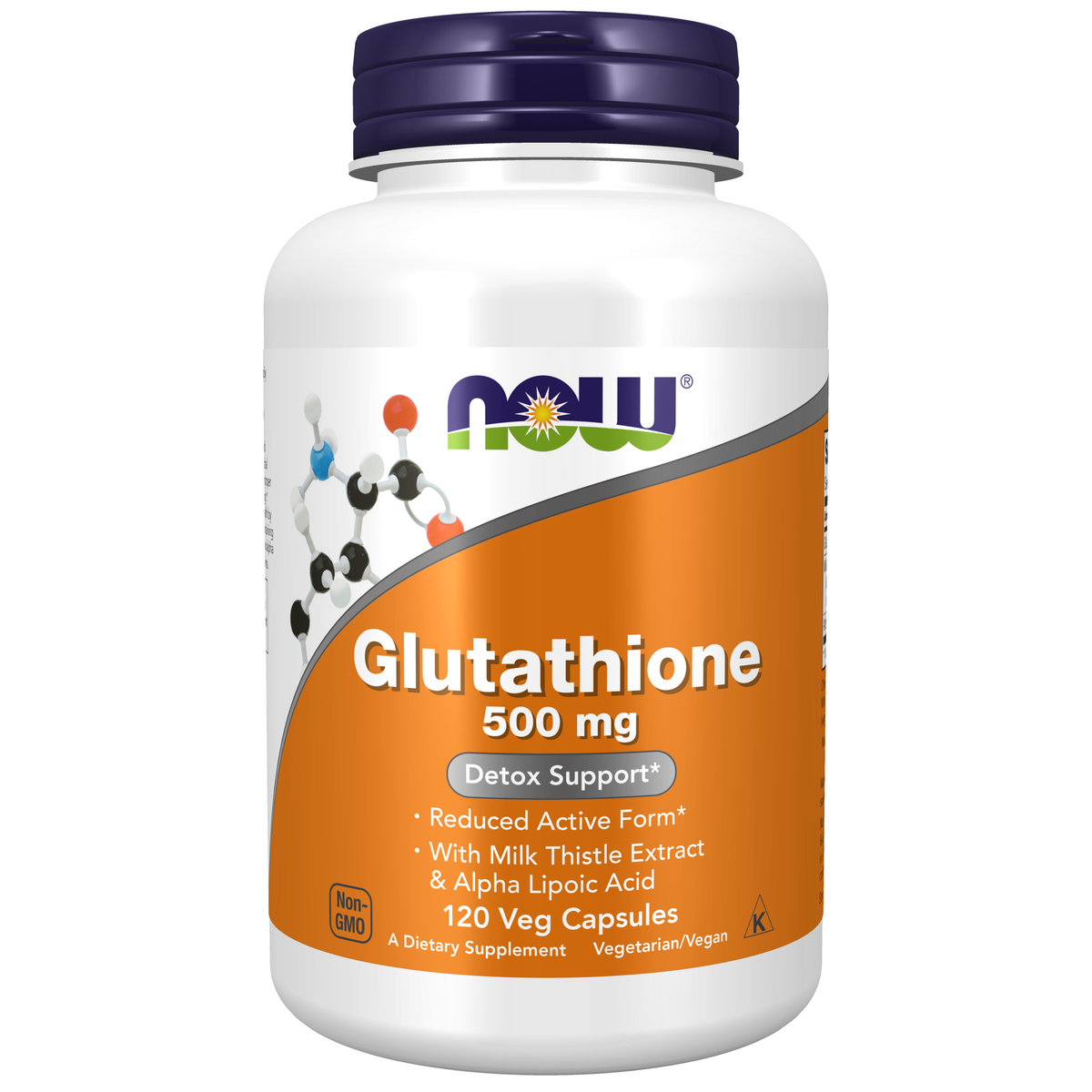 NOW Foods Glutathione 500 mg - 120 Veg Capsules / glutation 500 mg - 120 kapsułek roślinnych