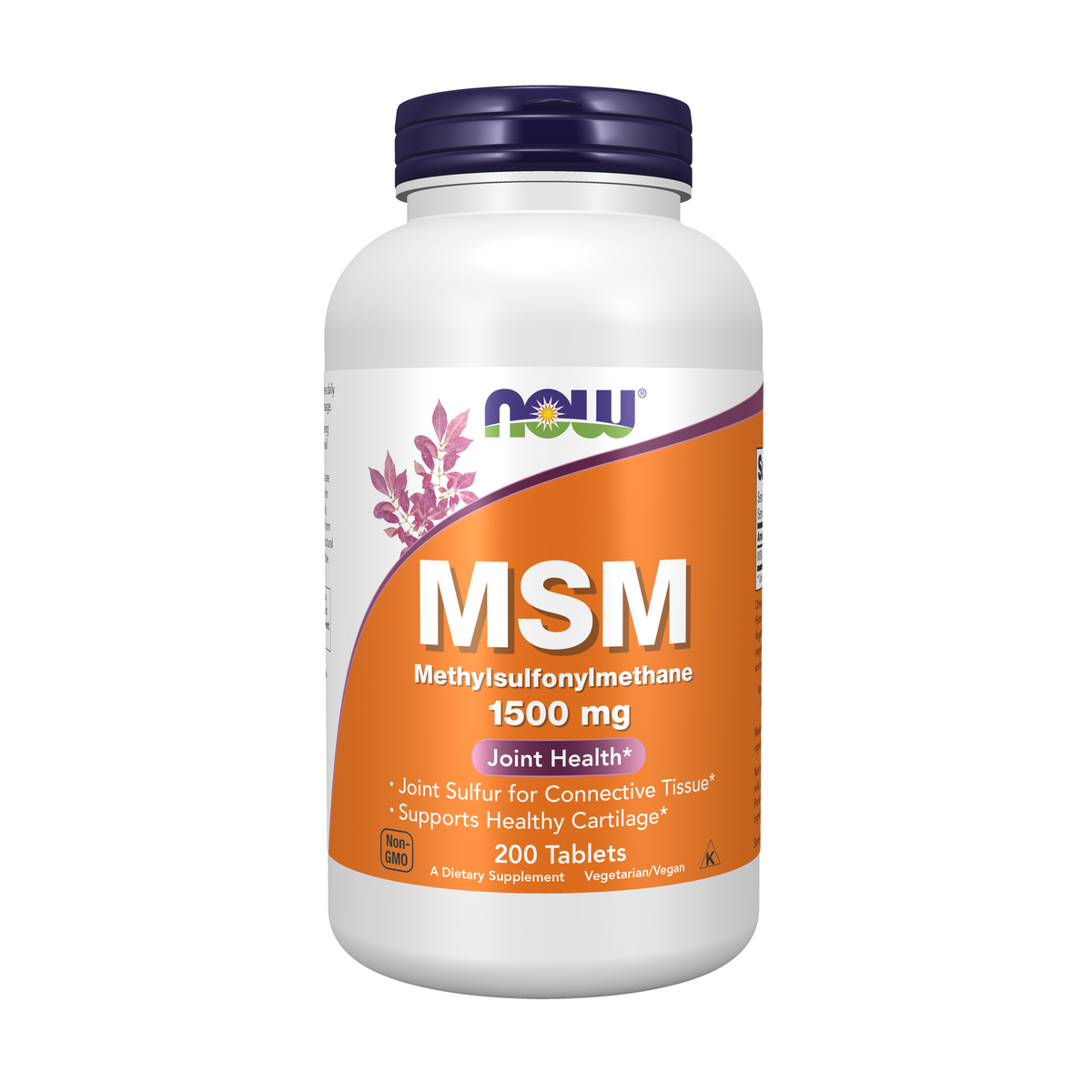 NOW Foods MSM 1500 mg - 200 Tablets / MSM 1500 mg - 200 tabletek
