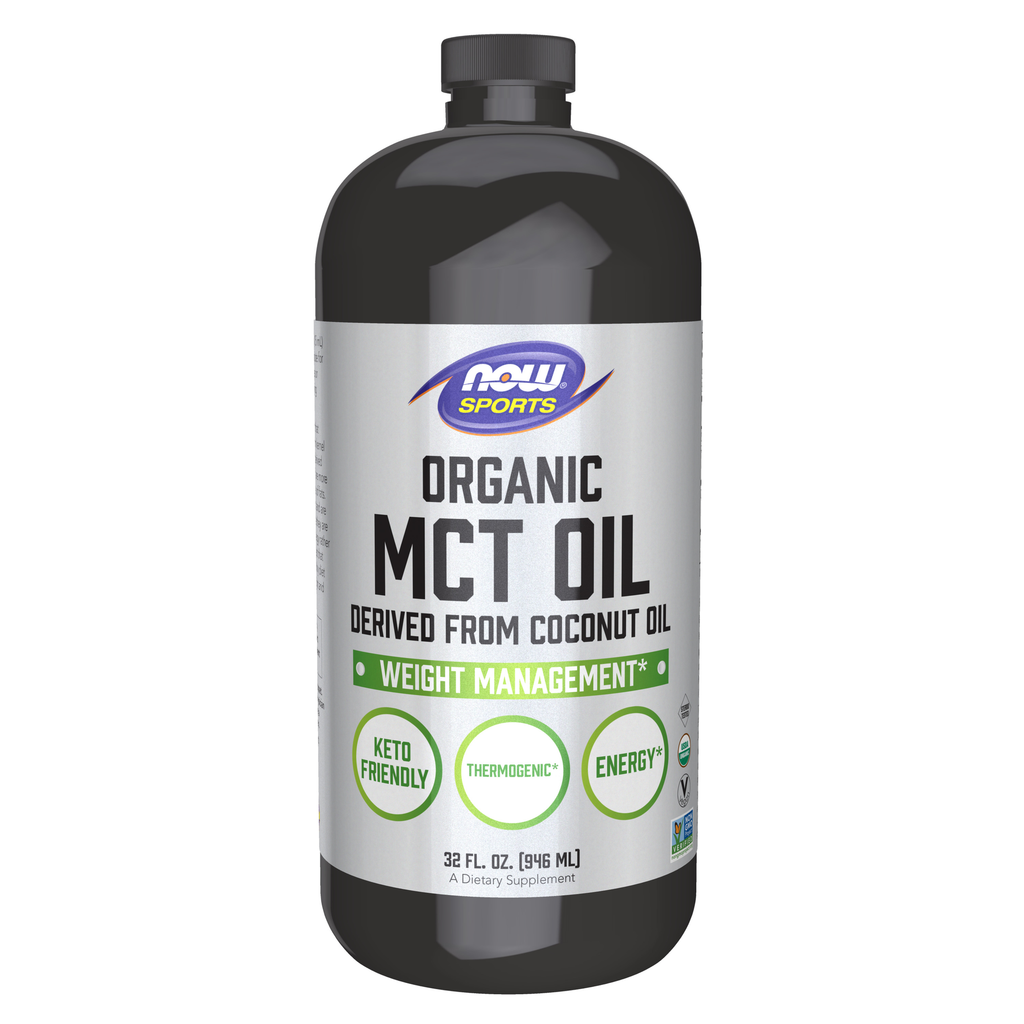 NOW Foods MCT Oil, Organic - 32 fl. oz. / MCT olejek, produkt ekologiczny - 32 fl oz