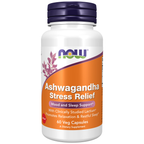 NOW Foods Ashwagandha Stress Relief - 60 Veg Capsules / Ashwagandha Stress Relief - 60 kapsułek roślinnych
