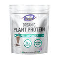 NOW Foods Plant Protein, Organic Creamy Chocolate Powder - 1.2 lbs. / roślinny białko, produkt ekologiczny kremowa czekolada proszek - 1.2 lb