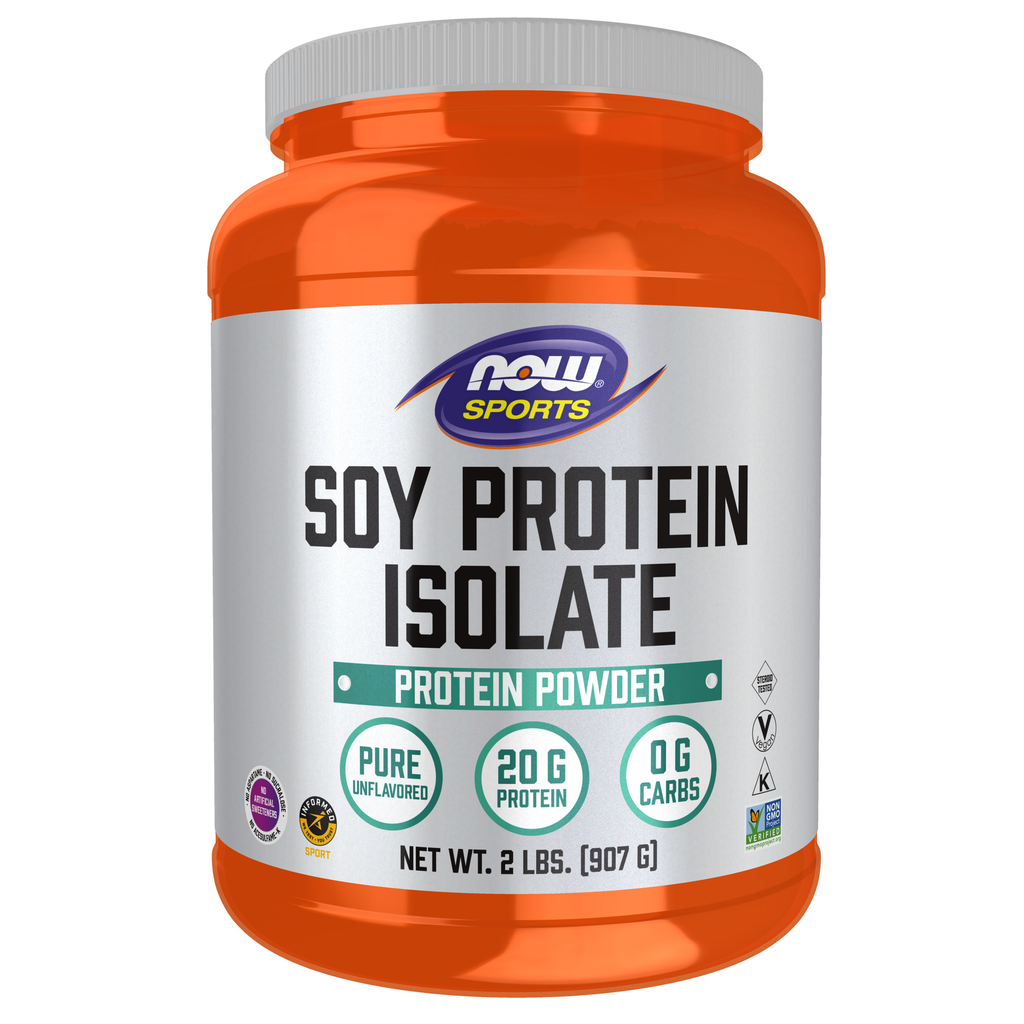 NOW Foods Soy Protein Isolate, Unflavored Powder - 2 lbs. / izolat białka sojowego, proszek bez dodatków smakowych - 2 lb