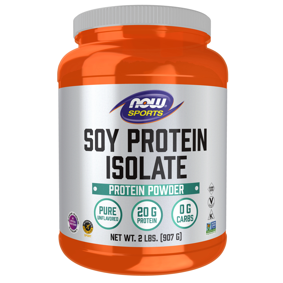 NOW Foods Soy Protein Isolate, Unflavored Powder - 2 lbs. / izolat białka sojowego, proszek bez dodatków smakowych - 2 lb