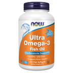 NOW Foods Ultra Omega-3 (Fish Gelatin) - 180 Fish Softgels / Ultra Omega-3 (żelatyna rybia) - 180 Fish kapsułek miękkich