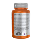 NOW Foods Beta-Alanine 750 mg - 120 Veg Capsules – Left label / Etykieta producenta