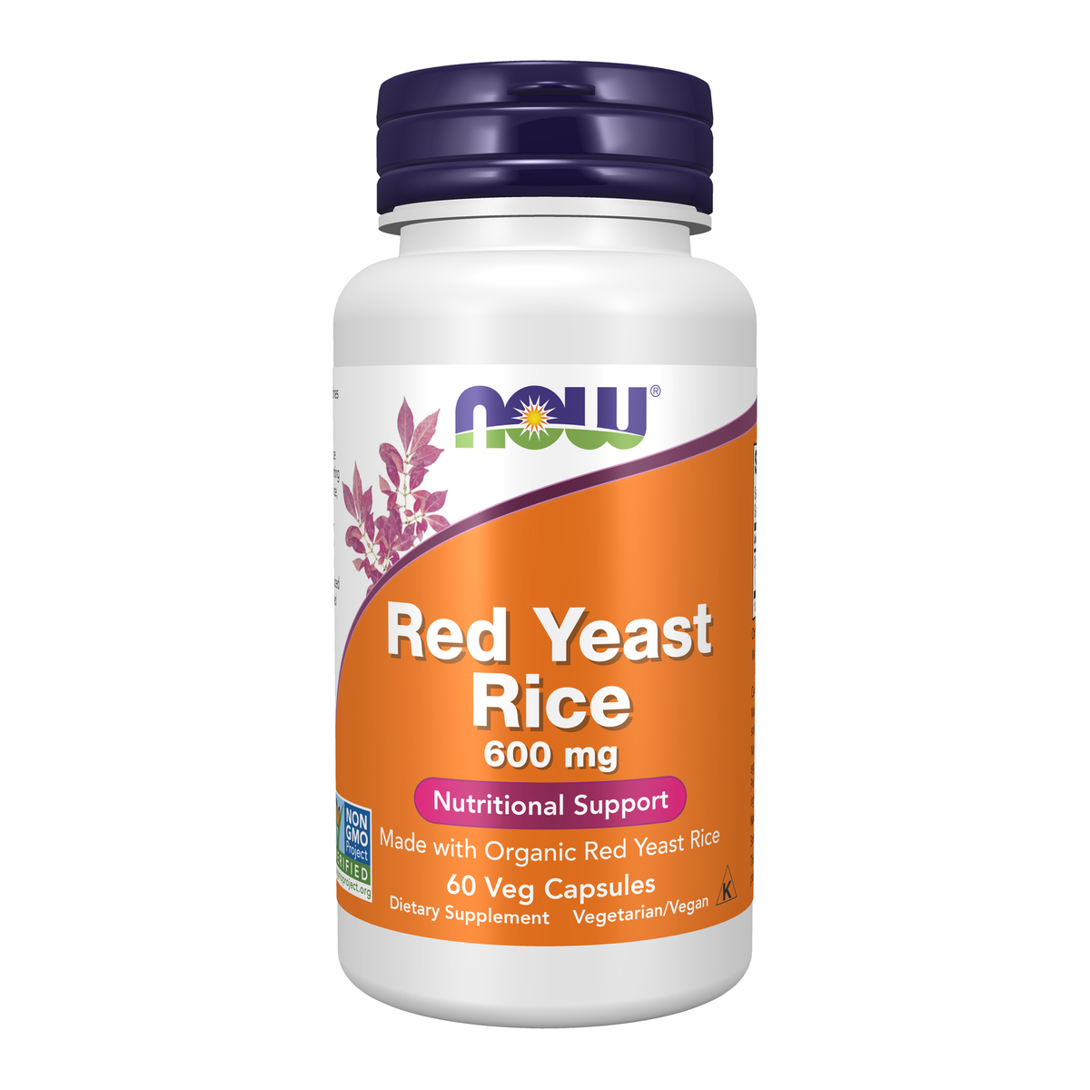 NOW Foods Red Yeast Rice 600 mg - 60 Veg Capsules / czerwony Yeast ryż 600 mg - 60 kapsułek roślinnych