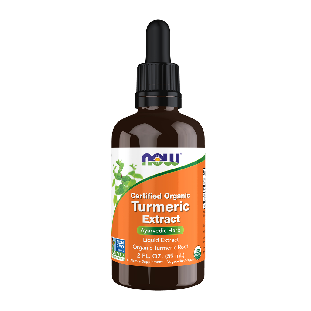 NOW Foods Turmeric Extract Liquid, Organic - 2 fl. oz. / kurkuma ekstrakt płyn, produkt ekologiczny - 2 fl oz