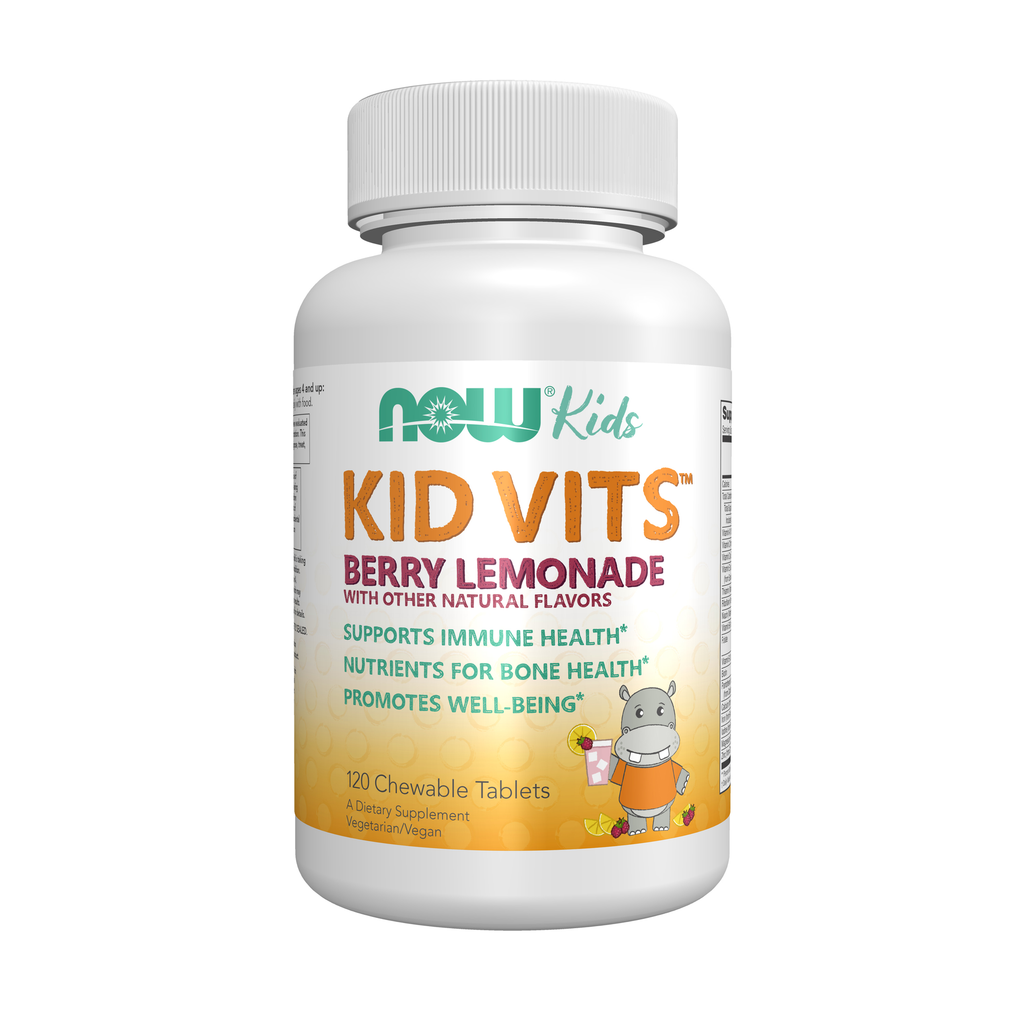 NOW Foods Kid Vits™ Berry Lemonade – 120 Chewable Tablets / Kid Vits™ owoce jagodowe Lemonade – 120 tabletek do żucia