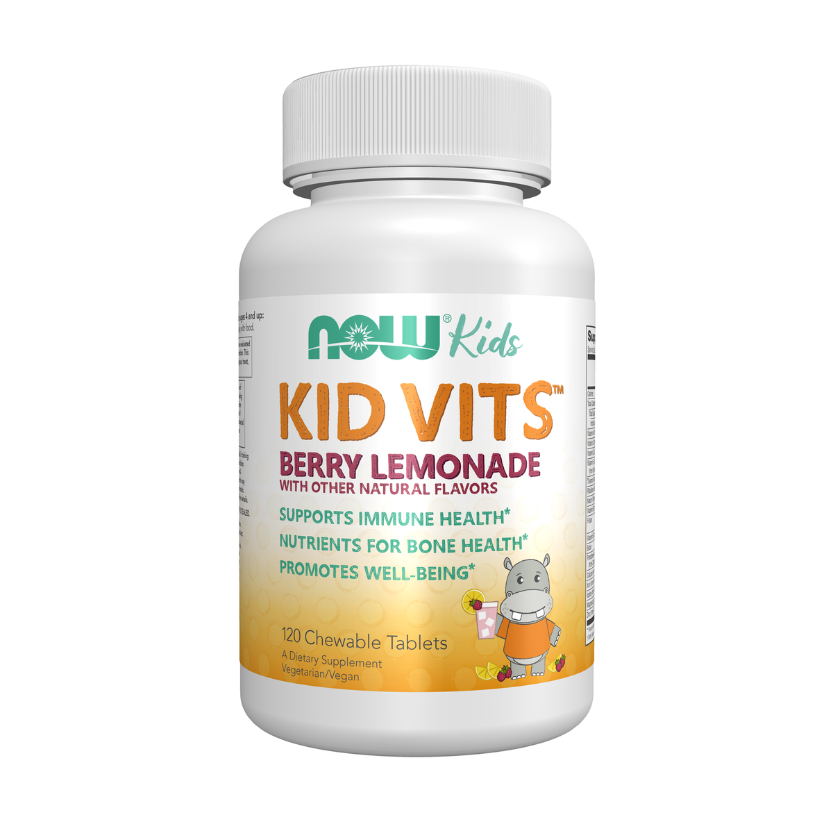 NOW Foods Kid Vits™ Berry Lemonade – 120 Chewable Tablets / Kid Vits™ owoce jagodowe Lemonade – 120 tabletek do żucia