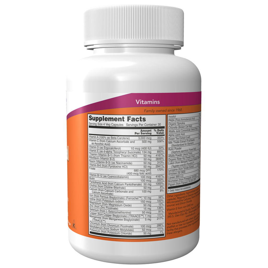 NOW Foods Special Two - 120 Veg Capsules – Label details / Etykieta producenta
