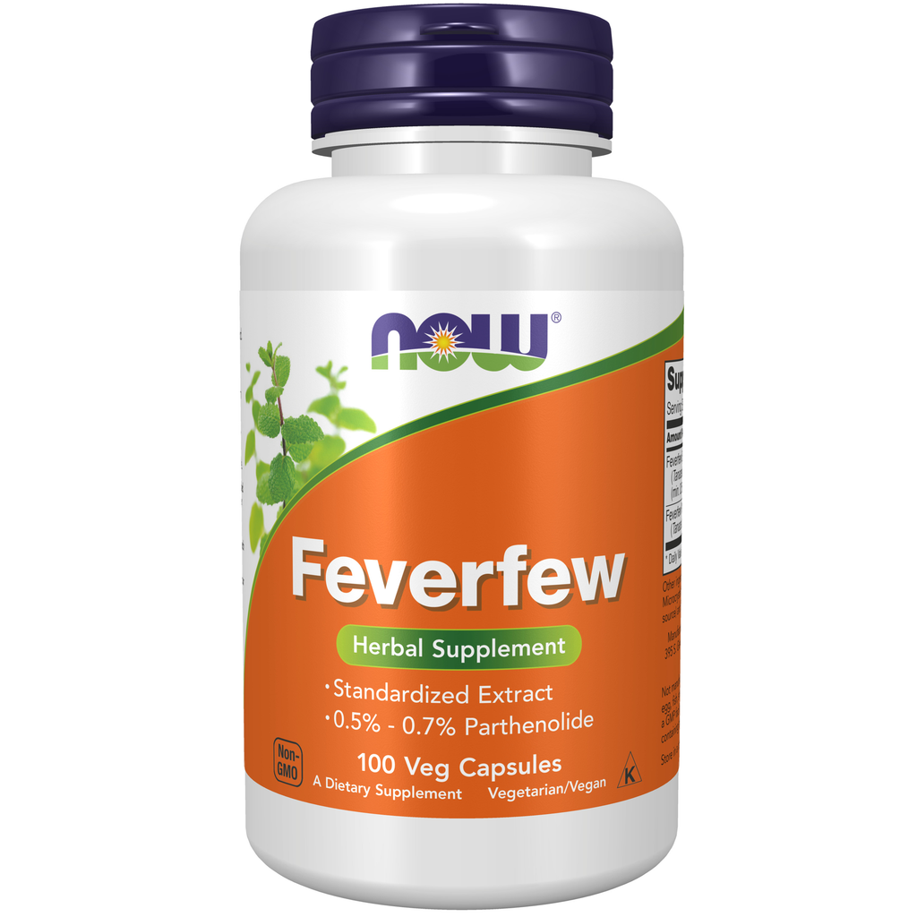 NOW Foods Feverfew - 100 Veg Capsules / Feverfew - 100 kapsułek roślinnych