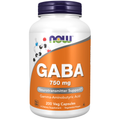 NOW Foods GABA 750 mg - 200 Veg Capsules / GABA 750 mg - 200 kapsułek roślinnych