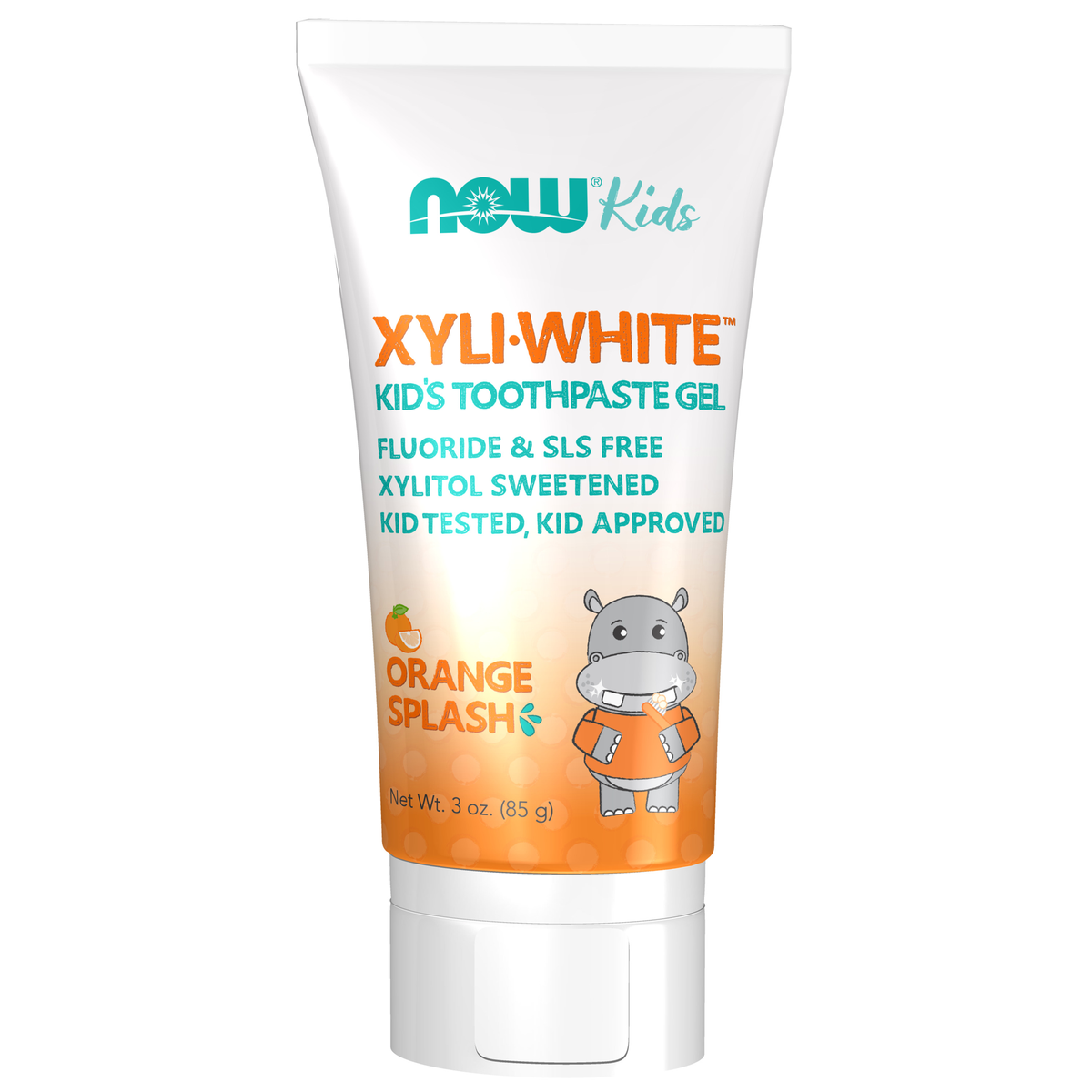 NOW Foods XyliWhite™ Orange Splash Toothpaste Gel for Kids - 3 oz. / XyliWhite™ pomarańcza Splash pasta do zębów żel dla dla dzieci - 3 oz.