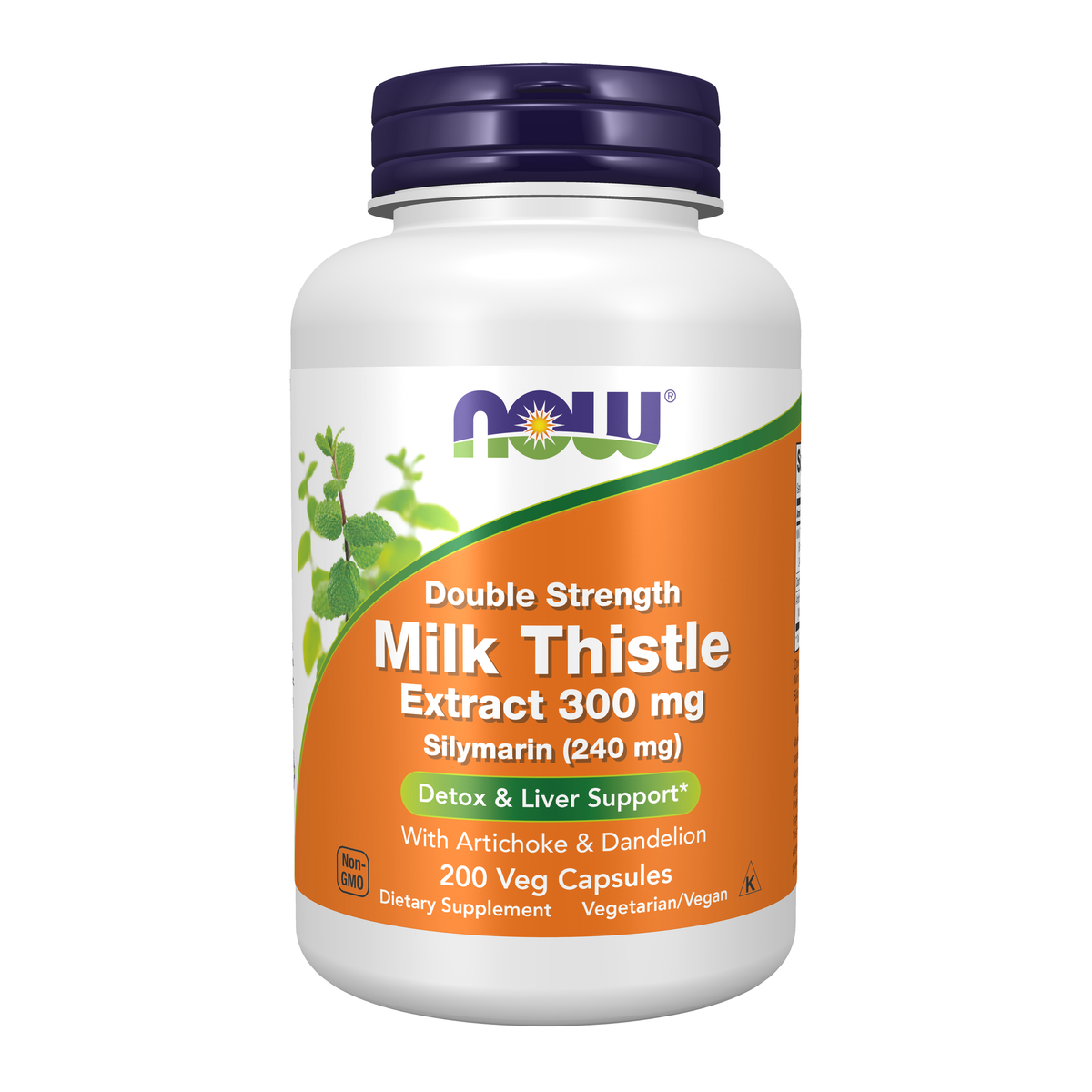 NOW Foods Milk Thistle Extract, Double Strength 300 mg - 200 Veg Capsules / ostropest plamisty ekstrakt, podwójna moc 300 mg - 200 kapsułek roślinnych