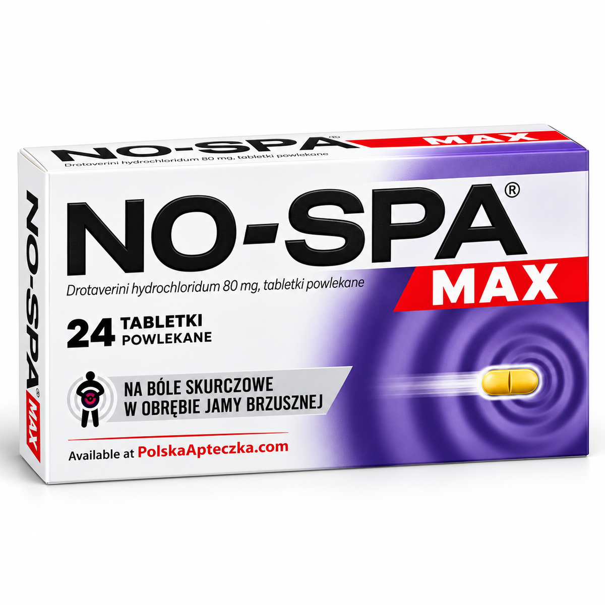 NO-SPA MAX 80mg – Abdominal Cramp Relief, 24 or 48 Tablets