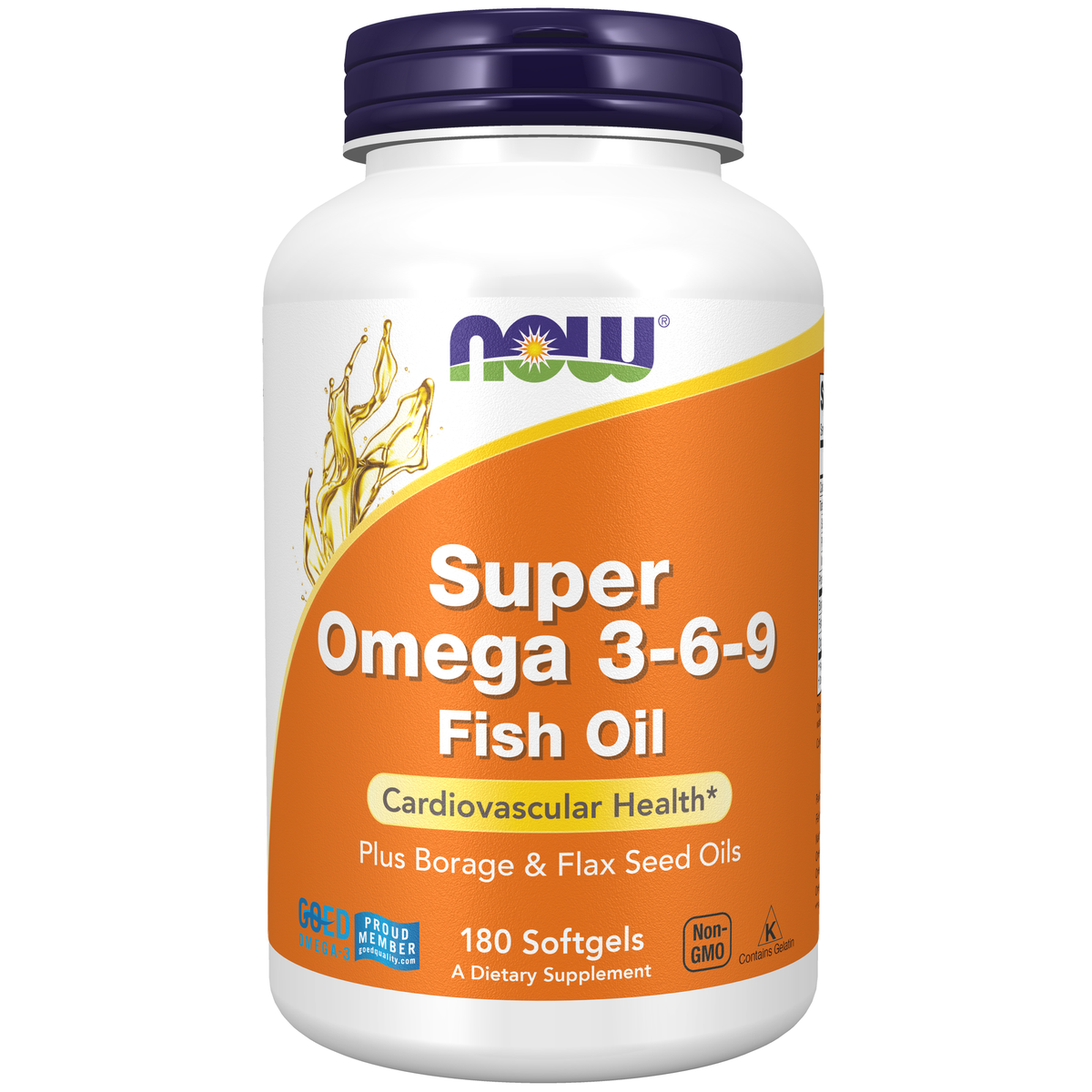 NOW Foods Super Omega 3-6-9 - 180 Softgels / Super Omega 3-6-9 - 180 kapsułek miękkich