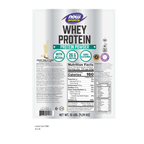 NOW Foods Whey Protein, Creamy Vanilla Powder - 10 lbs. – right label / Etykieta producenta
