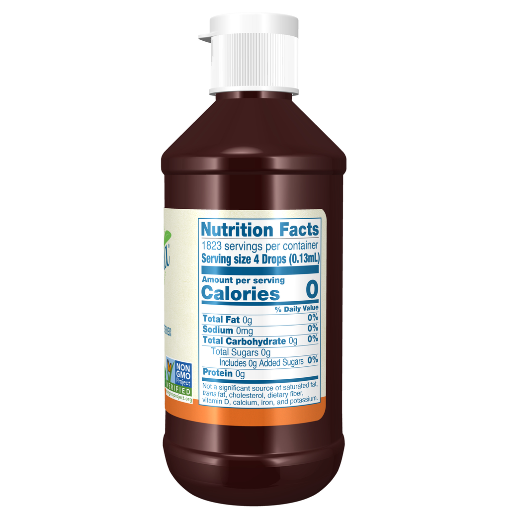 NOW Foods BetterStevia® Liquid, Original - 8 fl. oz. – Label details / Etykieta producenta