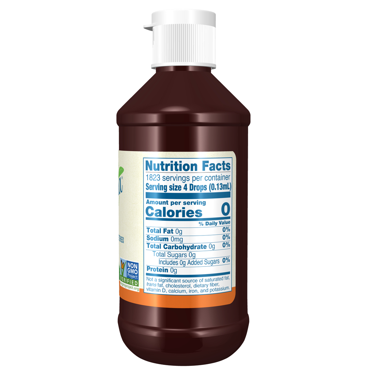 NOW Foods BetterStevia® Liquid, Original - 8 fl. oz. – Label details / Etykieta producenta