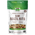 NOW Foods Brazil Nuts, Organic, Raw & Unsalted - 10 oz. / orzechy brazylijskie, produkt ekologiczny, surowe i niesolone - 10 oz.