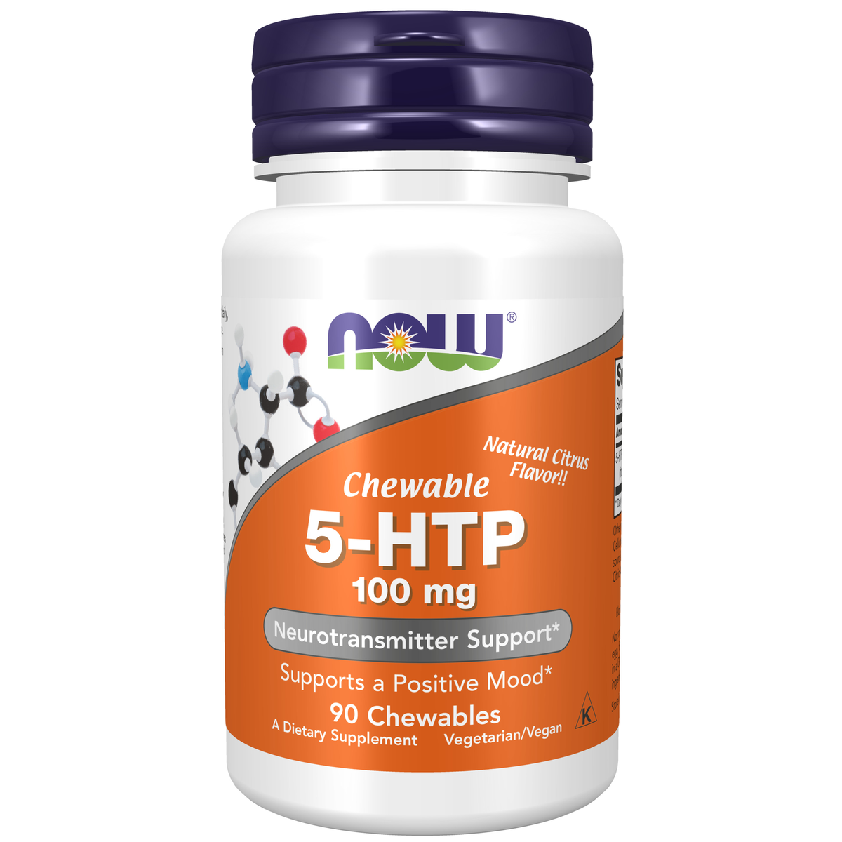 NOW Foods 5-HTP 100 mg - 90 Chewables / 5-HTP 100 mg - 90 tabletek do żucia