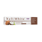 NOW Foods XyliWhite™ Coconut Oil Toothpaste Gel - 6.4 oz – Left label / Etykieta producenta