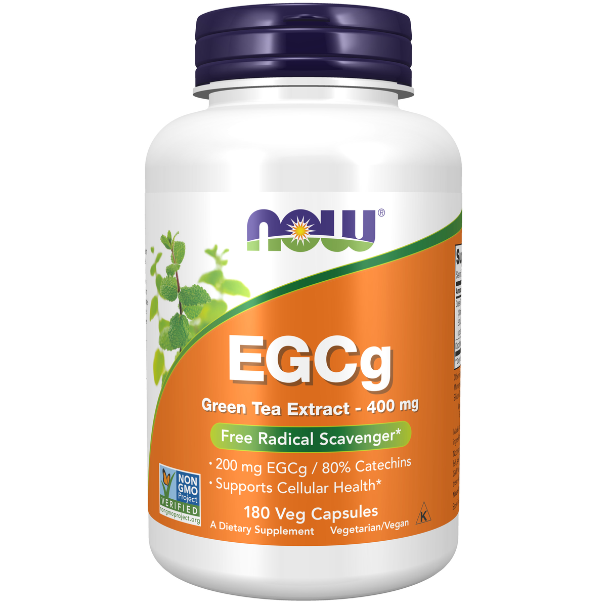 NOW Foods EGCg Green Tea Extract 400 mg - 180 Veg Capsules / EGCg zielona herbata ekstrakt 400 mg - 180 kapsułek roślinnych