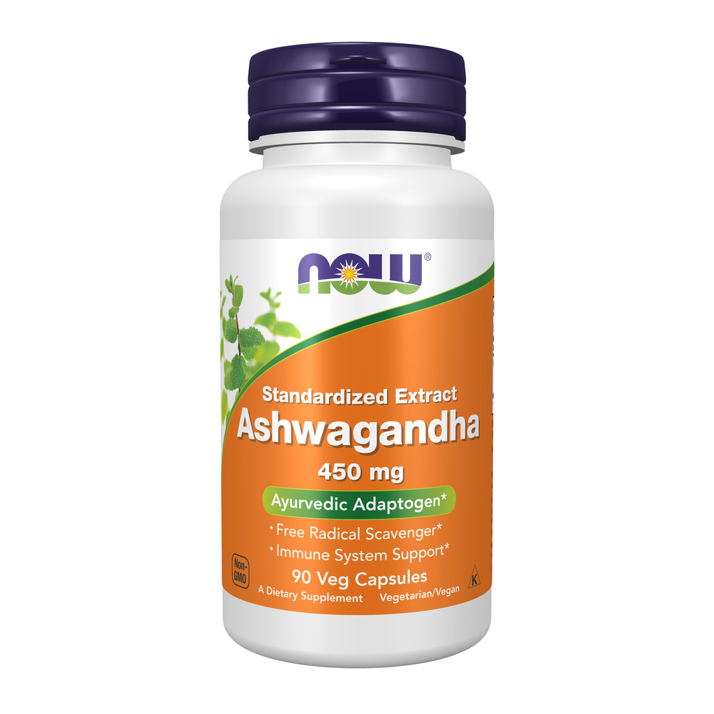 NOW Foods Ashwagandha 450 mg - 90 Veg Capsules / Ashwagandha 450 mg - 90 kapsułek roślinnych