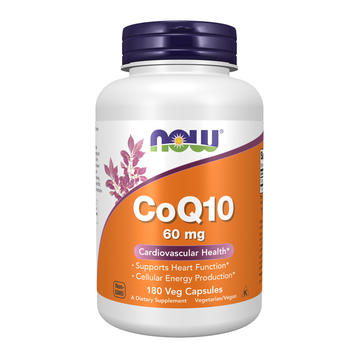 NOW Foods CoQ10 60 mg - 180 Veg Capsules / CoQ10 60 mg - 180 kapsułek roślinnych