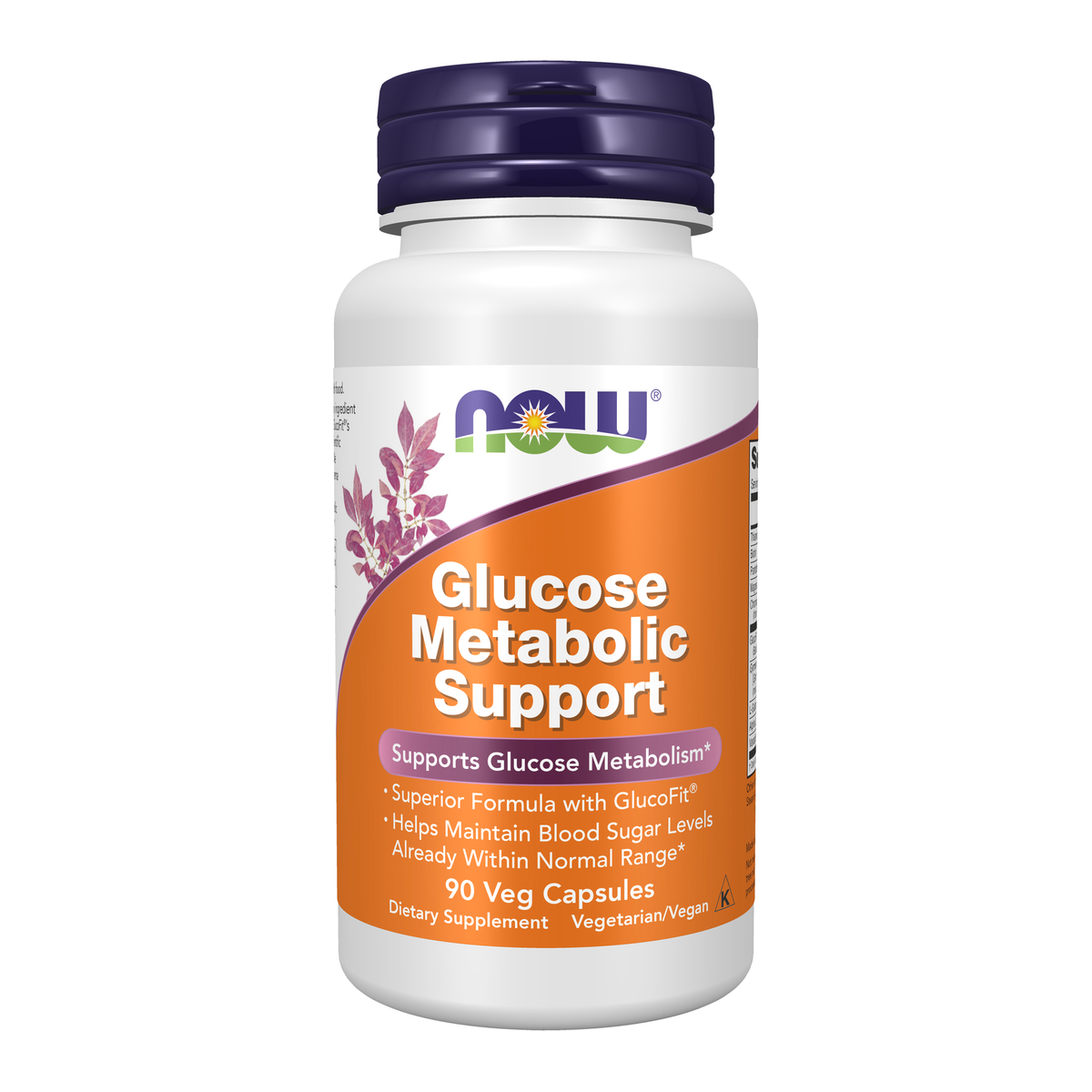 NOW Foods Glucose Metabolic Support - 90 Veg Capsules / Glucose Metabolic wsparcie - 90 kapsułek roślinnych
