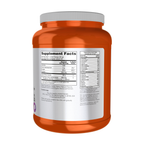 NOW Foods Egg White Protein, Creamy Chocolate Powder - 1.5 lbs. – right label / Etykieta producenta