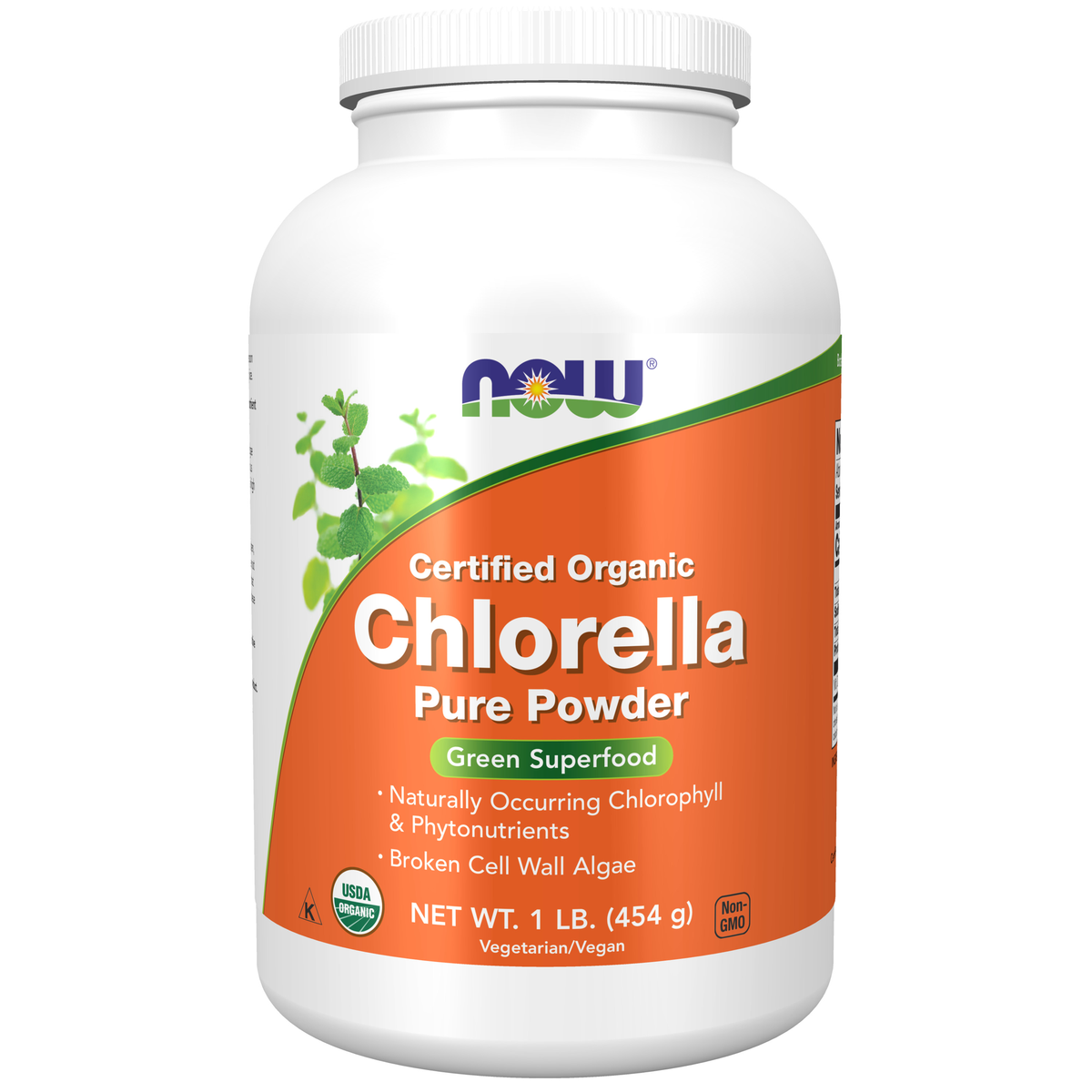 NOW Foods Chlorella Powder, Organic - 1 lb. / Chlorella proszek, produkt ekologiczny - 1 lb.