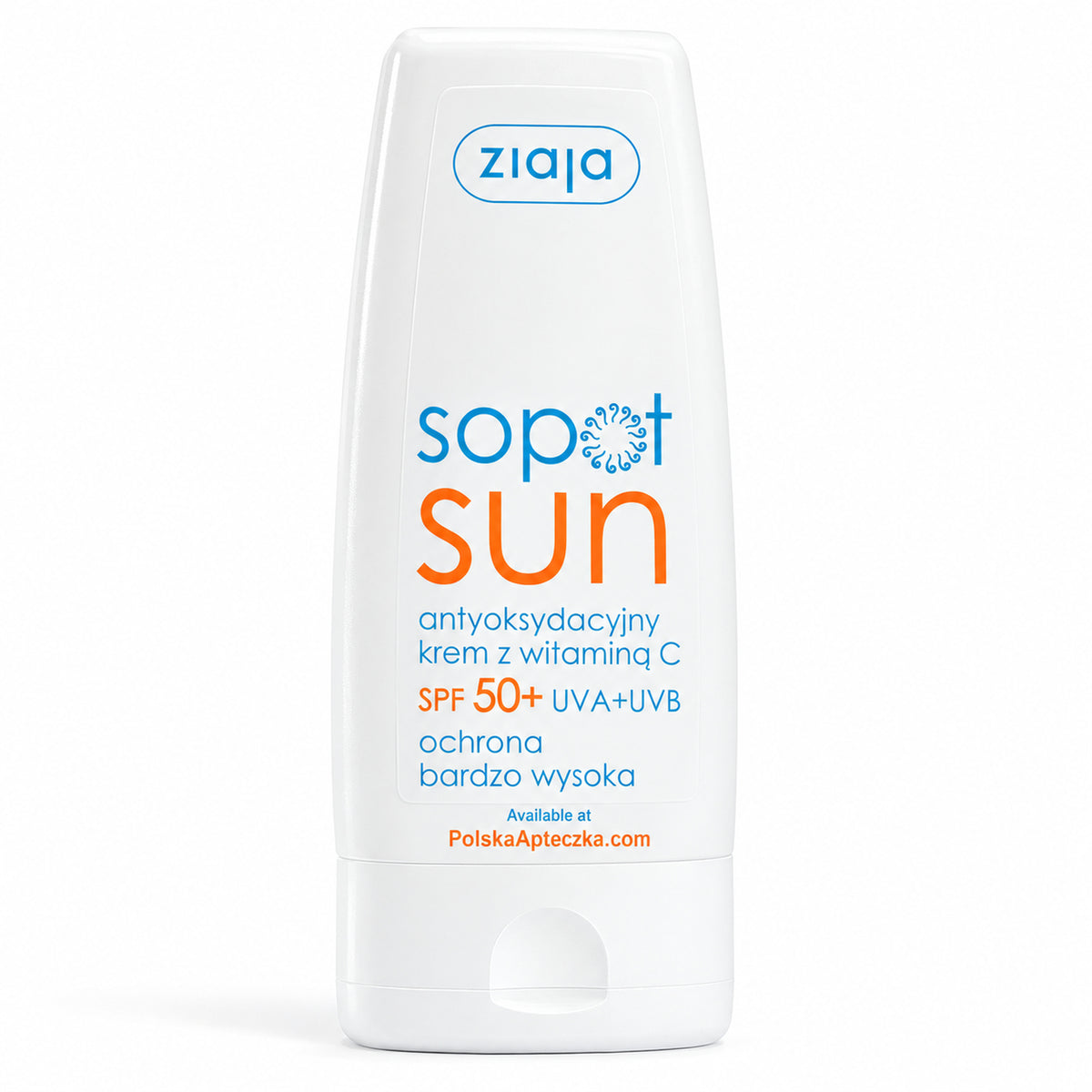 Sopot Sun Vitamin C Antioxidant Face Cream SPF 50+ 50ml - Ziaja product packaging on a white background