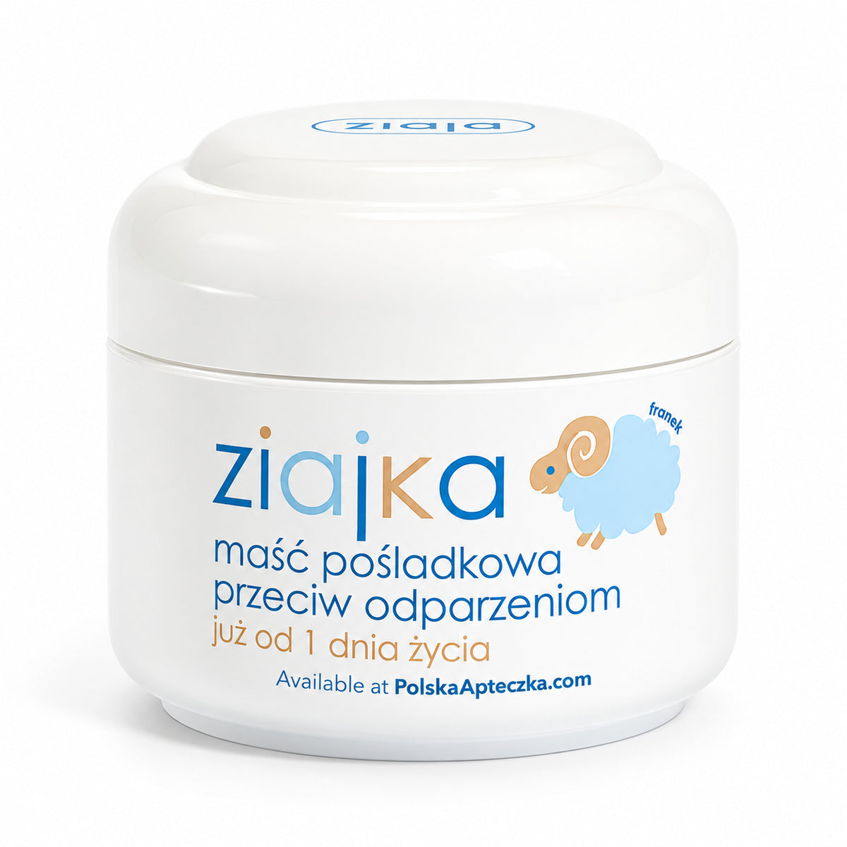 Ziajka Baby Diaper Care Ointment 50ml - Ziaja product packaging on a white background