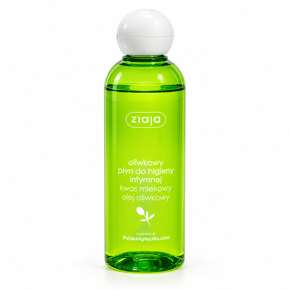 Olive Oil Intimate Wash with Lactic Acid 200ml - Ziaja product packaging on a white background