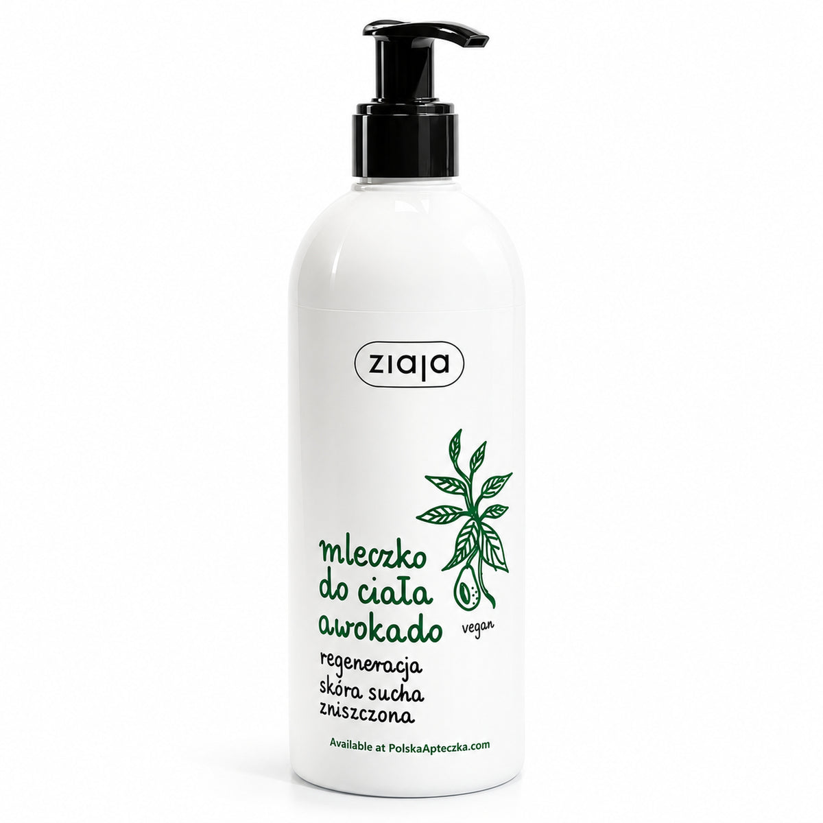 Avocado Oil Body Lotion for Dry Skin 400ml - Ziaja product packaging on a white background