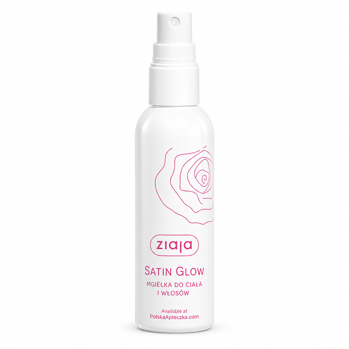Satin Glow Body & Hair Mist 90ml - Ziaja product packaging on a white background
