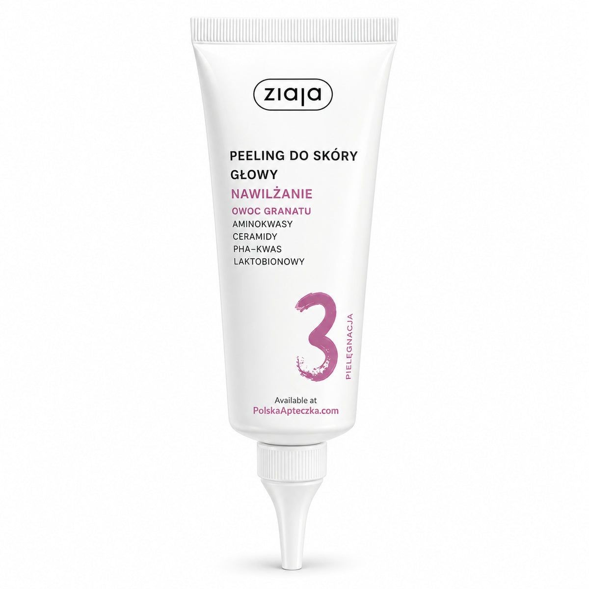Vegan Pomegranate Moisturizing Scalp Scrub 100ml - Ziaja product packaging on a white background