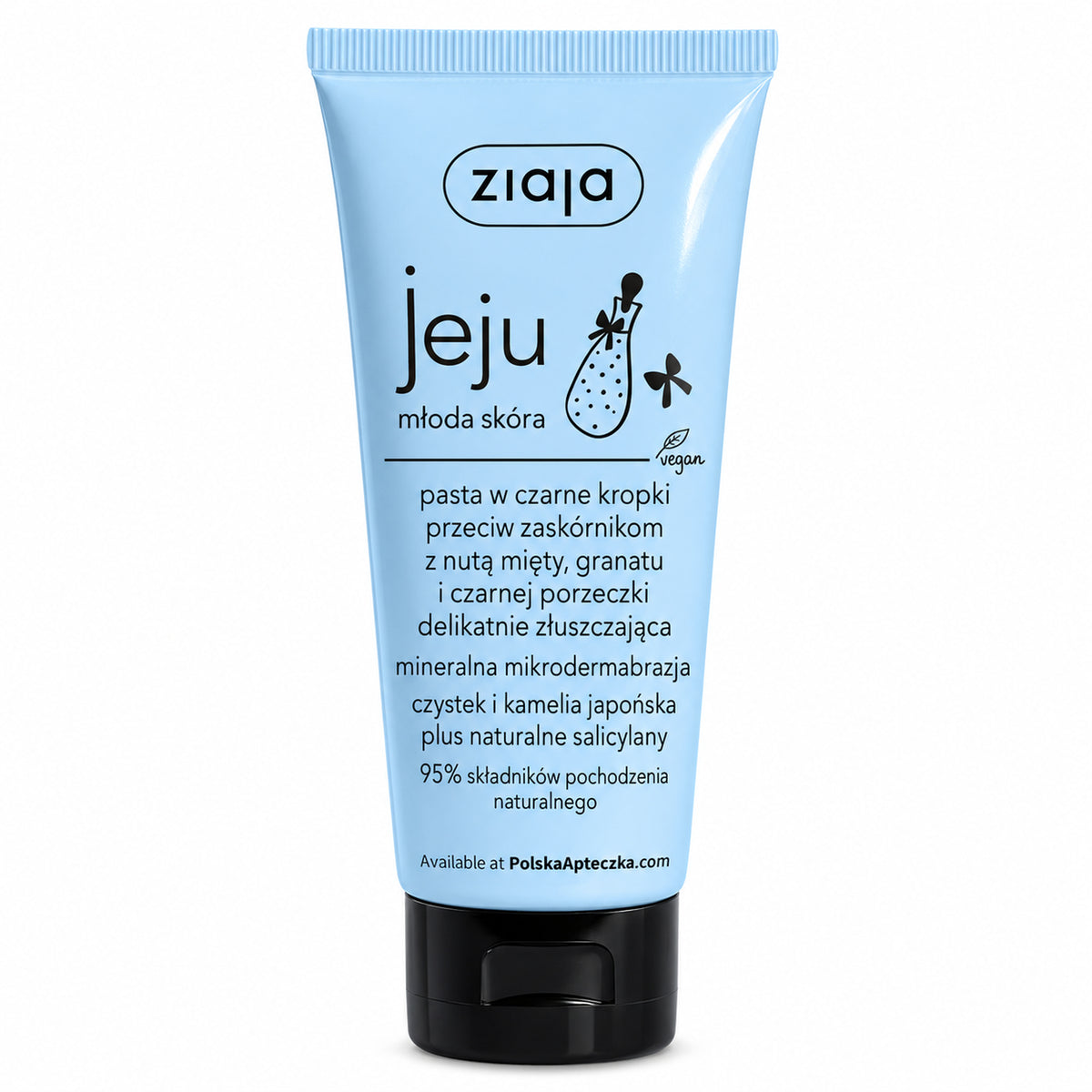 Jeju Black-Dot Exfoliating Cleansing Paste 75ml - Ziaja product packaging on a white background