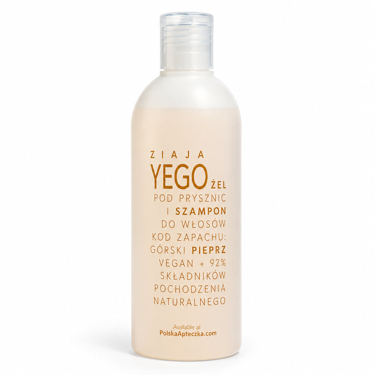 Yego Mountain Pepper 2-in-1 Shower Gel & Shampoo 400ml - Ziaja product packaging on a white background